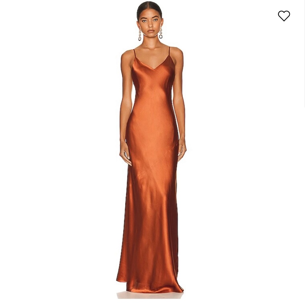 L'AGENCE Serita Maxi V Neck Dress